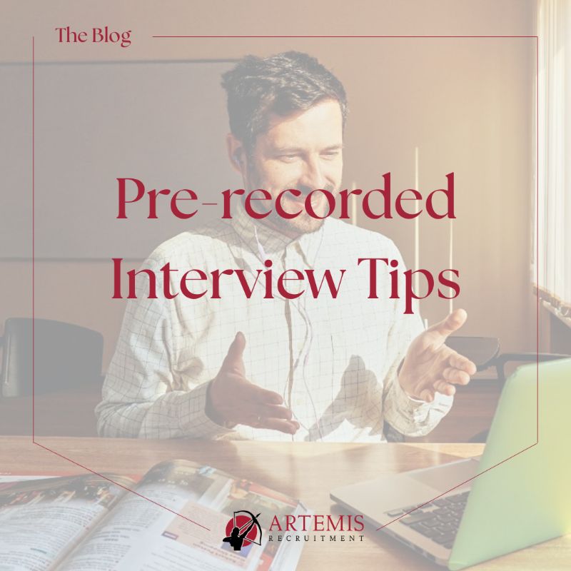 Image representing Pre-recorded Interview Tips from Artemis Recruitment Consultants